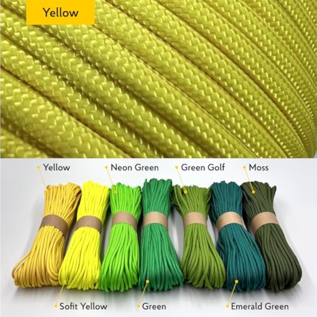 EdcX Paracord 4mm, 35+ Solid Colors (10m, 15m, 30m, 50m, 100m, 300m) | Ideal for Crafting, DIY, Camping, Survival, Outdoor | 100% Nylon Rope 4mm | Tactical Cord 550 Type III