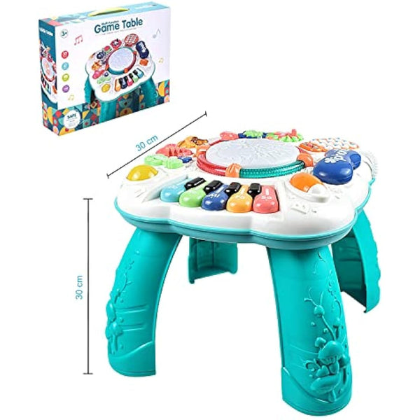 Cemirk Baby Activity Table, Baby Musical Toys 6-12 Months, Activity Center for 1 2 3 Years Old (Size:30 * 30 * 30cm)