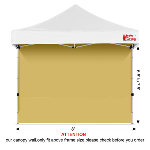 MASTERCANOPY Instant Gazebo Sidewall Panels Sunwall for 3x3M Pop Up Gazebo,1 Piece,Black