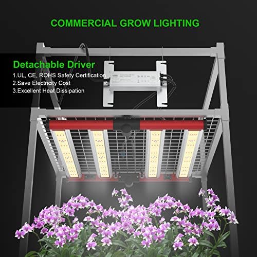 AGLEX 240W LED Grow Lights UV IR Grow Lights for Indoor Plants with 780PCS Diodes Daisy Chain Foldable & Dimmable Full Spectrum Commercial Hydroponic Growing Lamp 3x3/4x4 Grow Tent