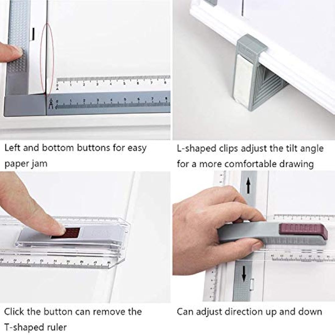 TEHEO A3 Drawing Board, Drafting Table Multi-Function Painting, Writing & Drawing Table with Parallel Motion and Adjustable Angle, Technical Drawing, Metric System Art, Architectural Graphics Supplies