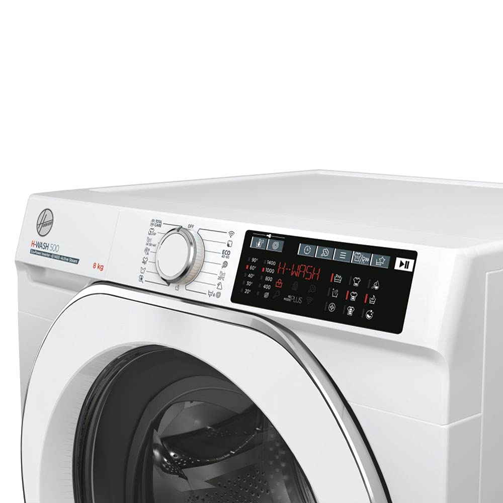 Hoover H-WASH 500 10kg Freestanding Washing Machine, 1400 RPM, A Rated, ECO‑Power Inverter Motor, hOn App, 60 Programmes, Care Dose, Power Care System, White, 60x59x85 cm ‑ HW 410AMC/1-80