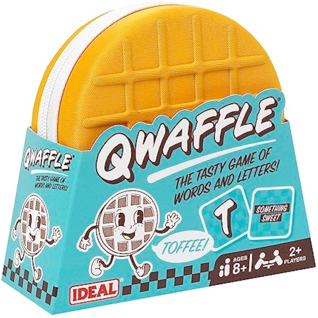Ideal | Qwaffle: The tasty game of words and letters | Family Word Games | 2+ Players | Ages 8+