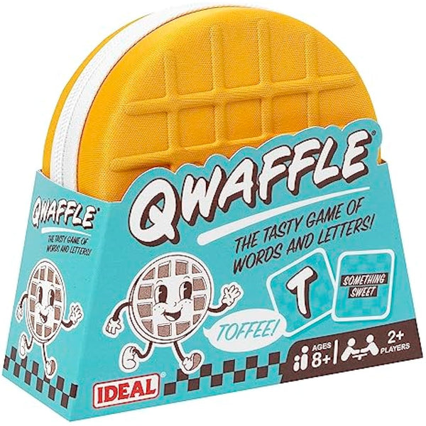 Ideal | Qwaffle: The tasty game of words and letters | Family Word Games | 2+ Players | Ages 8+