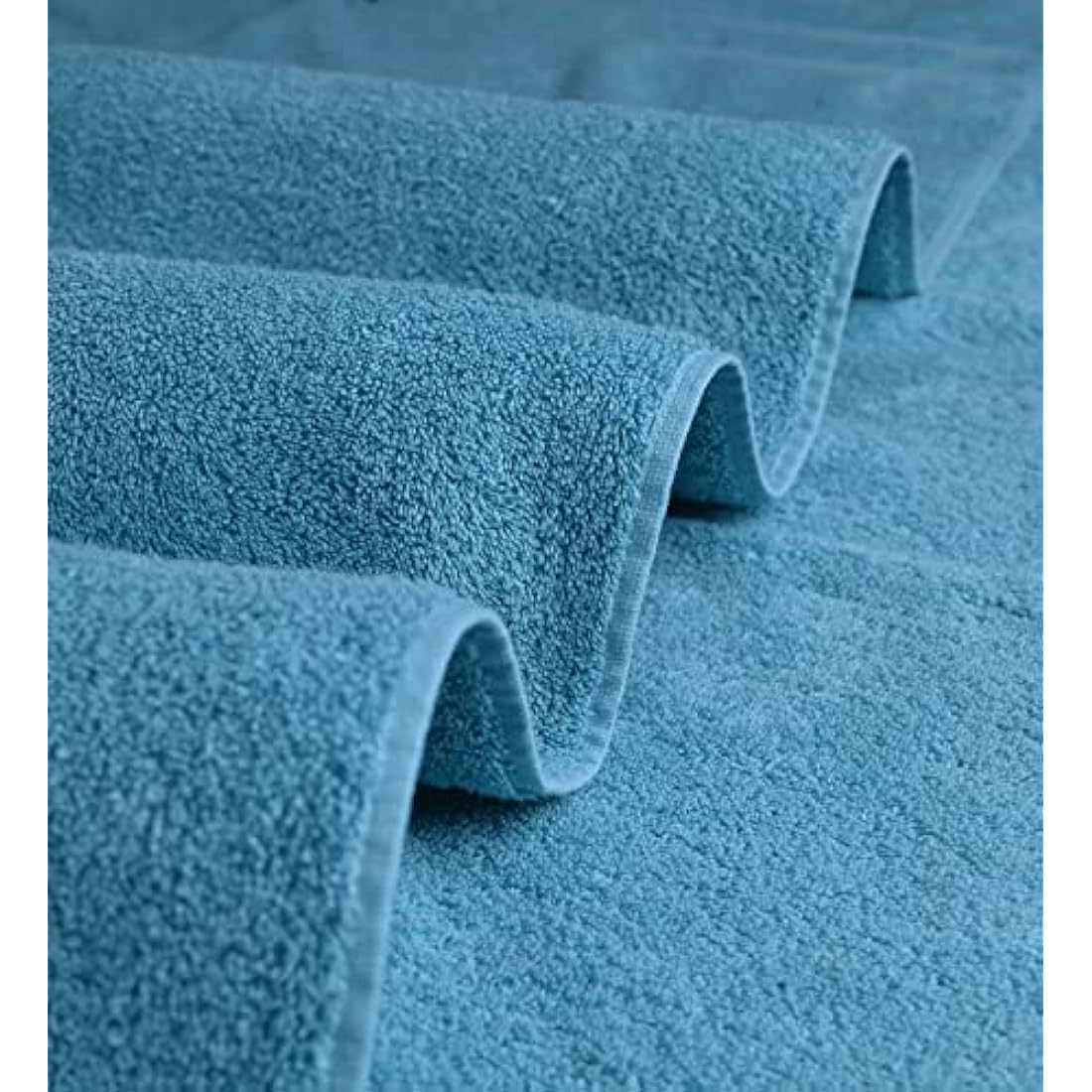 FB 2x Extra Large Super Jumbo Bath Sheets (100 x 200 cm-600 GSM) Luxury 100% Egyptian Combed Cotton Towel Super Soft Premium Hotel Quality Quick Dry Bathroom Towels Set (Aqua)
