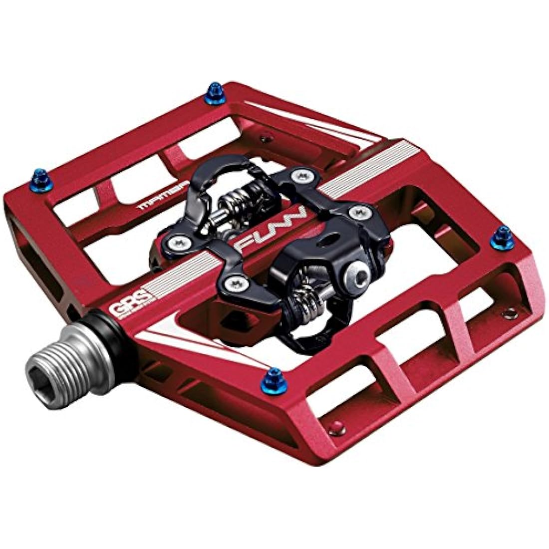 Funn Mamba Mountain Bike Clipless Pedals, Double Sided Clip Wide Platform MTB Pedals, Compatible with SPD Cleats, 9/16-Inch CrMo Axle Bicycle Pedals for MTB/BMX/Gravel Cycling