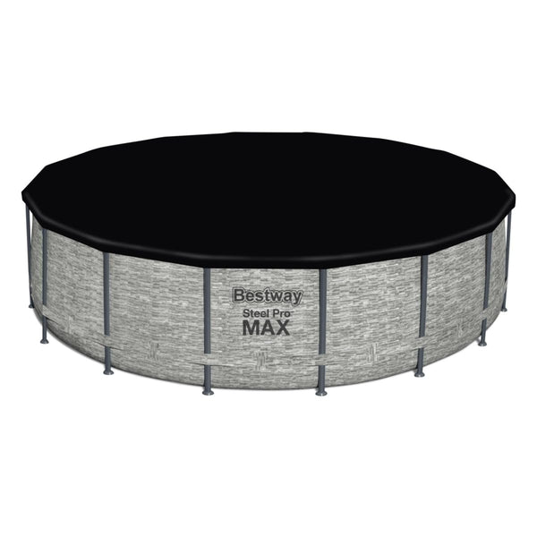 Bestway Steel Pro Max | Round Frame Swimming Pool with Filter Pump, Above Ground Frame Pools, Grey, 18ft