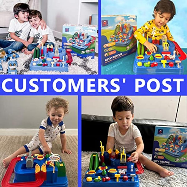 hahaland Kids Toys for 3 Year Old Boys Car Race Track Boys Toys Age 3 4- Large