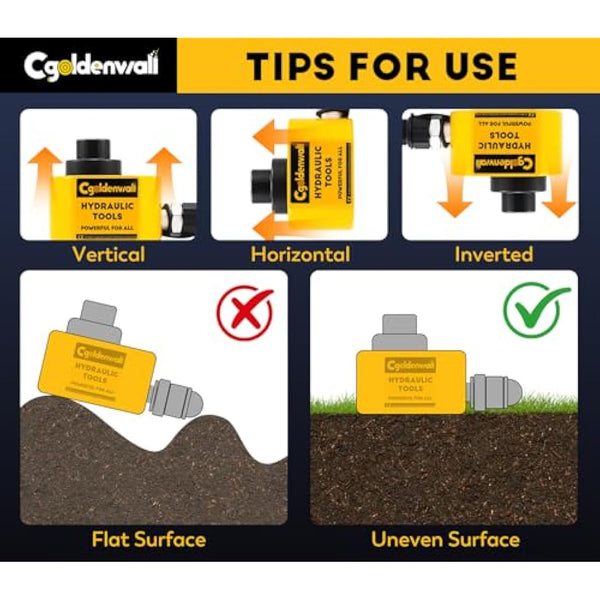 CGOLDENWALL Hydraulic Cylinder Ram 20T, Stroke 30mm, Body Height 57mm, Effective Area 11.3cm², for Bridges/Building/Machinery Industries (DFPY-20T)