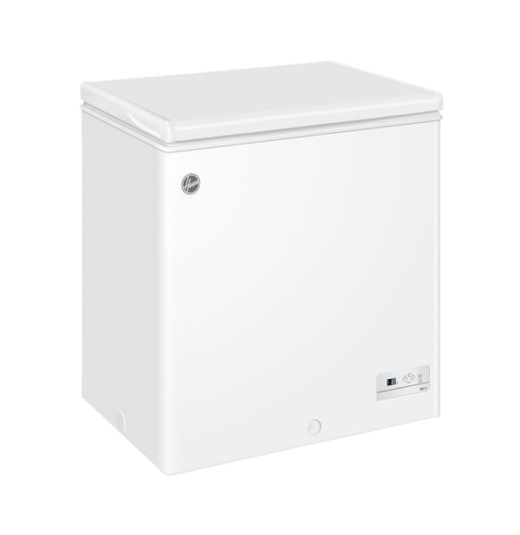 Hoover Freestanding Chest Freezer, 196L Capacity, E Class, Super Freezing Function, Suitable for Outbuildings and Garages, Integrated Handle, White, 91.5x55.5x84.5 cm - HHCH 200 ELK