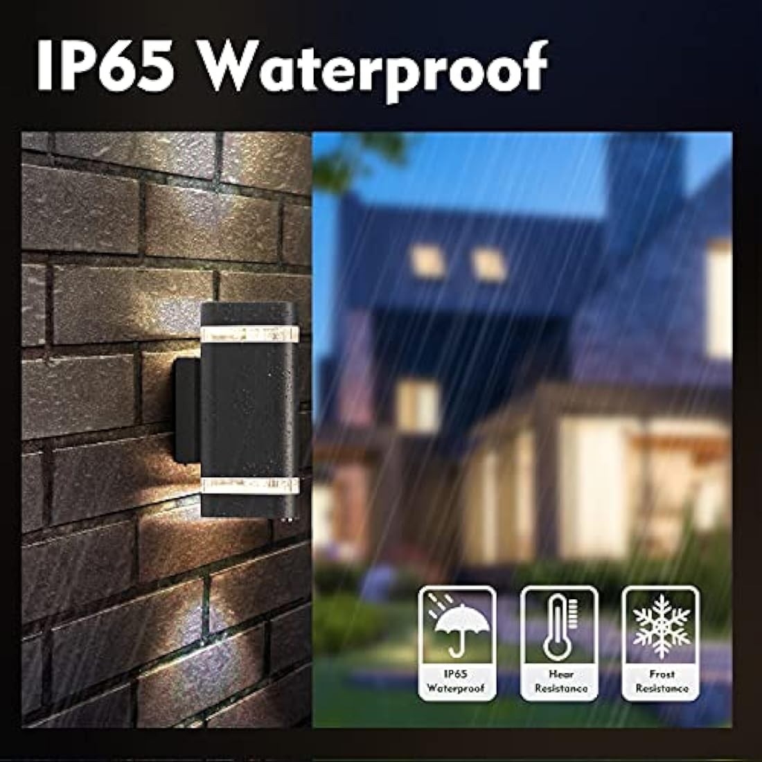 CELAVY Outside Wall Lights, Up and Down Outdoor Wall Lights Mains Powered, IP65 Waterproof Front Door Porch Light Lamp Modern 3000K Aluminium, External LED Lighting Wall Mounted for House, Grey
