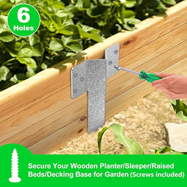 Dijia 20 Pack Railway Sleepers Brackets- Heavy Duty Sleeper Stakes for Railway Sleepers Garden Pathway Garden Edging Sleepers Fixing, steel