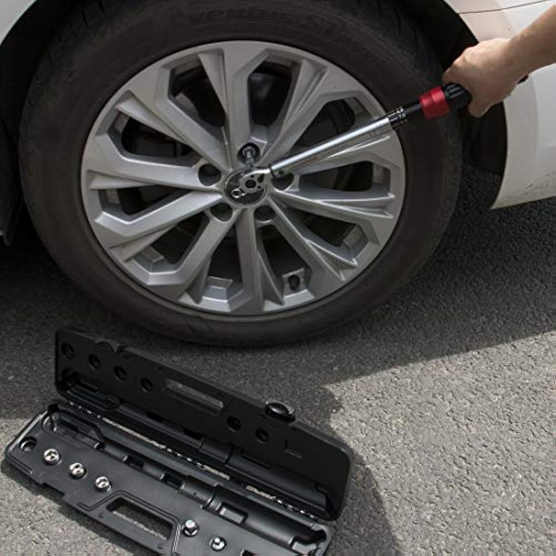 FOURROBBER 3/8-inch Drive Dual-Direction Click Torque Wrench Set 90-Tooth High Accuracy ± 3% Torque Wrench with Buckle 20-140Nm