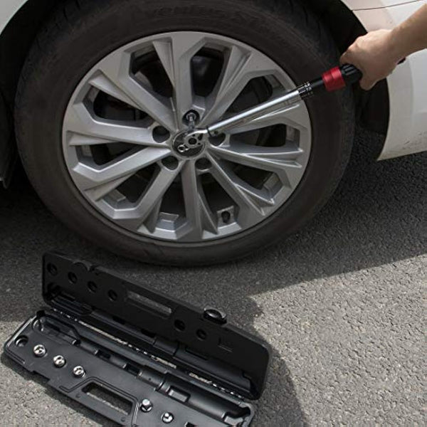 FOURROBBER 3/8-inch Drive Dual-Direction Click Torque Wrench Set 90-Tooth High Accuracy ± 3% Torque Wrench with Buckle 20-140Nm