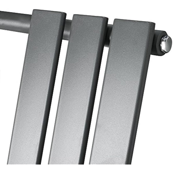 NRG 650x400 Flat Panel Heated Towel Rail Bathroom Rad Radiator Anthracite