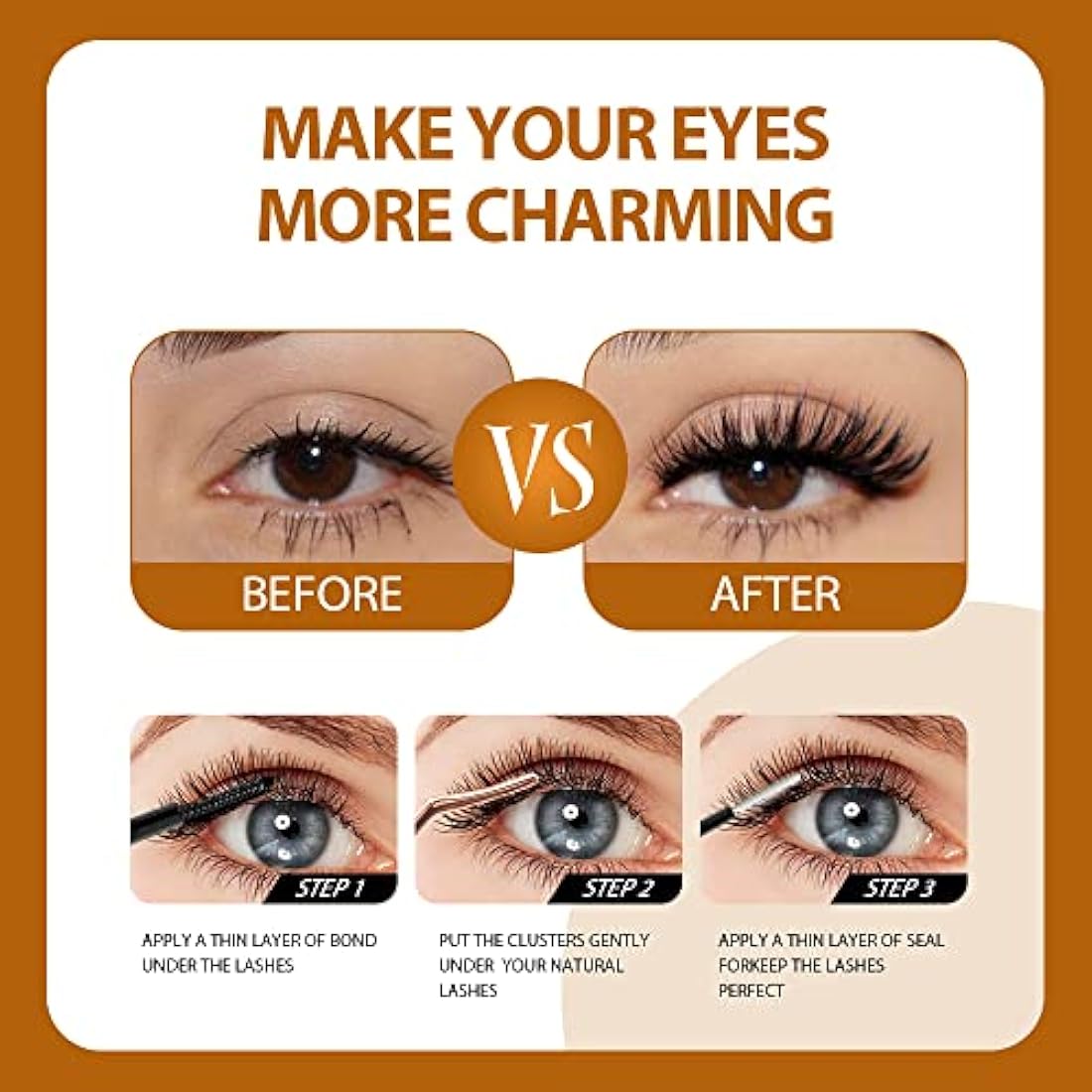 Individual Lashes, Cluster lashes D Curl 9-16Mixed 240 Pcs Cluster Lashes 40D Lash Clusters Extensions Individual Lashes Cluster DIY Lash Extensions at Home(40D-0.07D,9-16mix)