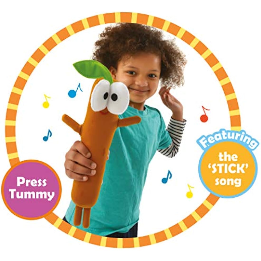 Hey Duggee Singing Sticky Stick Stick Soft Toy, Brown