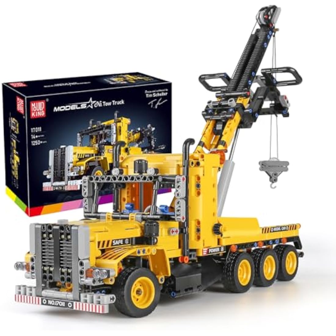 Mould King 17011 Trailer Building Kits, MOC Road Trailers Engineering Building Blocks Set to Build, Birthday Gift Toy for Kids Age 8+ (1250 Pieces)