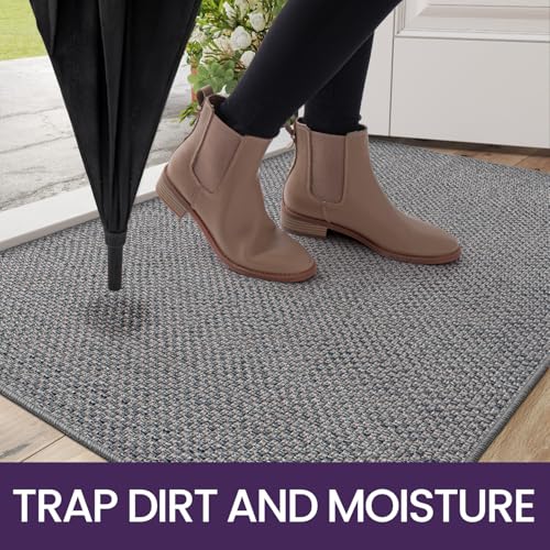 DEXI Door Matts Indoor 81 x 122 cm, Dirt Trapper Doormats Inside with Non Slip Rubber Backing, Low Profile Absorbent Entrance Mat for Muddy Shoes and