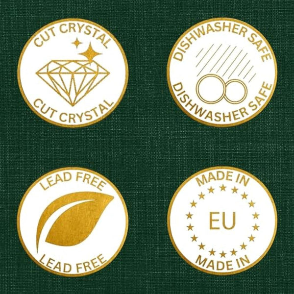 Hemswell Crystal Single Brandy Glass - Goblet Cut Crystal Brandy Glasses with Presentation Box - Snifter for Cognac 250ml European - Wicklow