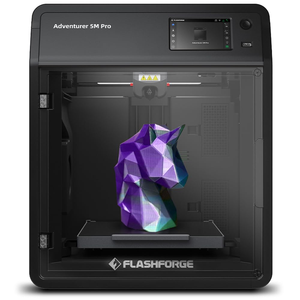 FLASHFORGE AD5M 3D Printer Fully Auto Calibration Print with 1-Click Max 600mm/s Speed, All-Metal CoreXY Structure Precise Printing, Easy-Maintenance Quick-Swap Nozzle, Print Size 220x220x220mm