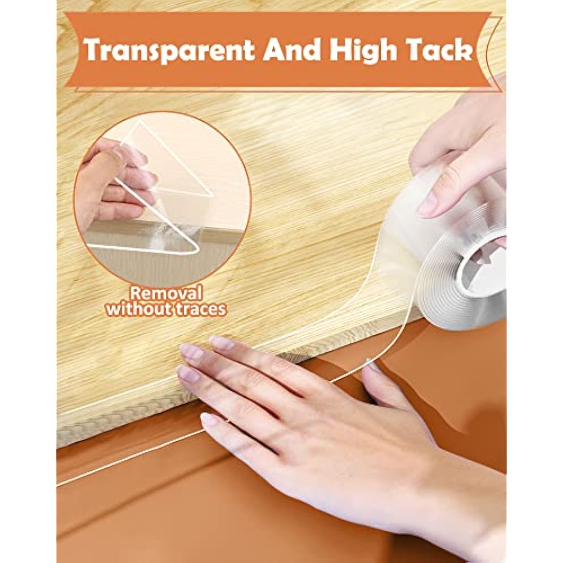 Clear Edge Protector Strip, 3m Extra Strong Transparent Baby Proofing Corners Guards, Extra Wide Nano Tape, Baby Child Safety Tables Corner Guards for Furniture Against Sharp Corners（5cm Width）