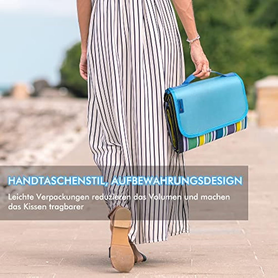 Muyans Extra Large Picnic Blanket 300 x 200 cm, XXL Picnic Blanket Waterproof, Foldable Beach Blanket Washable Picnic Mat with Carry Handle for Garden, Picnic, Beach, Camping