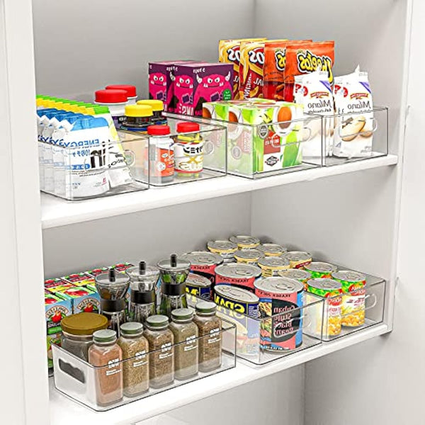 Changshengda Fridge Storage Organisers - 9 Pack (3 Size) Organisers for Pantry, Freezer, Cabinet, Drawer