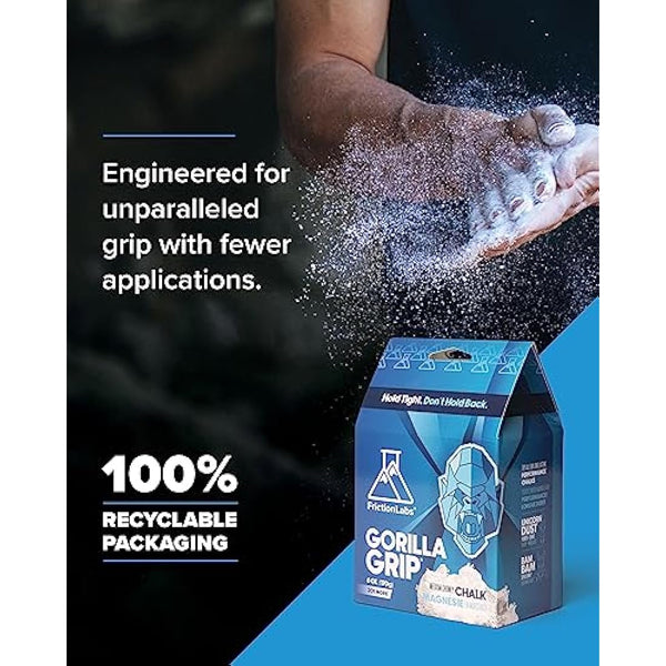 Friction Labs Premium Sports Chalk for Rock Climbing, Weight Lifting, Gymnastics, Tennis & More - Long Lasting Grip, Healthier Skin, Better Overall Performance - Endorsed by 100+ Pro Athletes