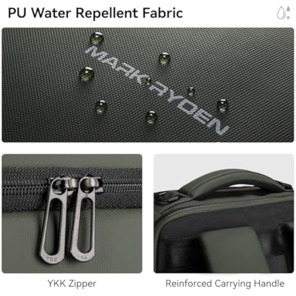 MARK RYDEN mens backpack Large Capacity waterproof laptop backpack business men with USB Charging Port for Official Travel Hiking Pack Fits Under 17.3 Inch Laptop