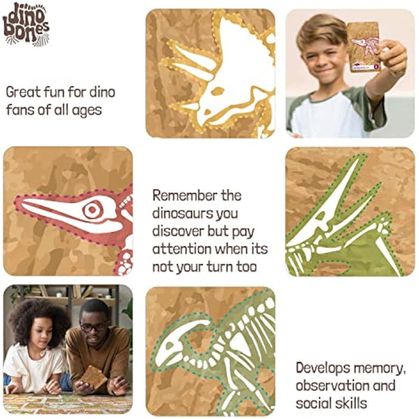 Hillcrest Games Dino Bones - Dinosaur Memory Game