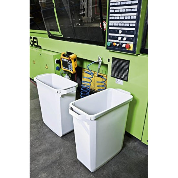 Durable DURABIN 60 Rectangular Waste Bin Grey | 60 Litre Capacity | Food and Freezer Safe | Perfect for Waste Collection or Recycling