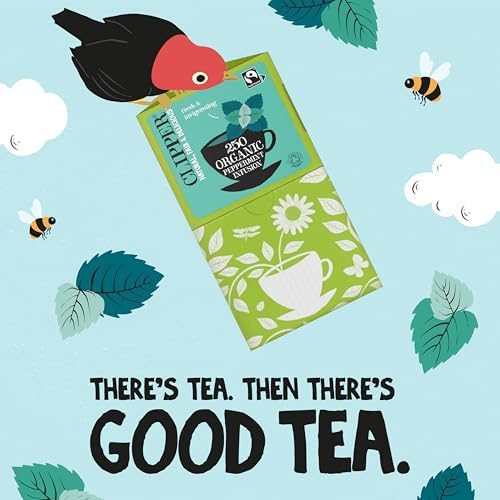 Clipper Organic Peppermint Tea Bags | 250 Individually Wrapped Infusion Teabag Sachets | Bulk Buy for Home & Catering | Caffeine-Free Fairtrade Herbal Tea Bags | Natural, Unbleached & Biodegradable