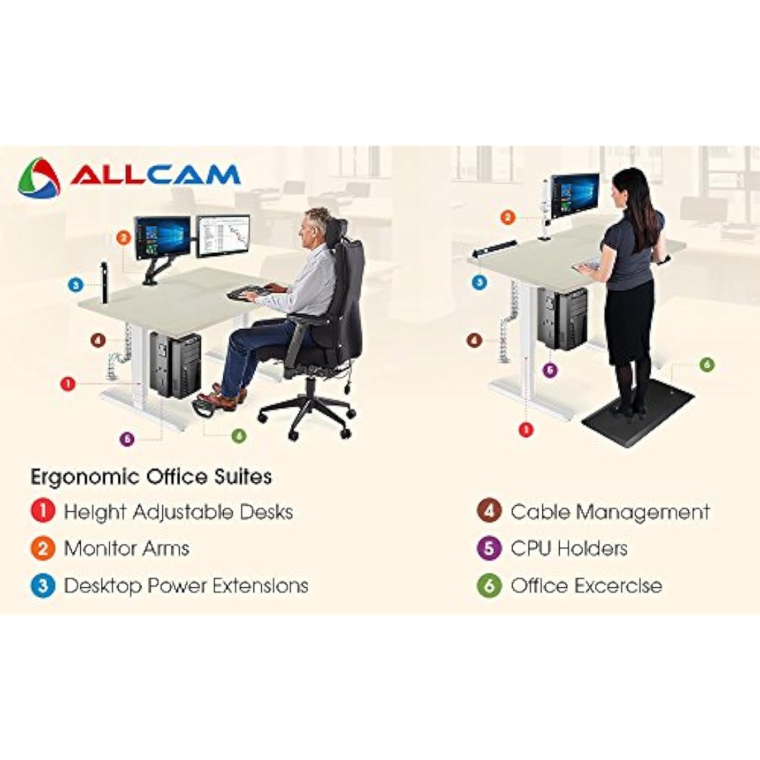 iMount CPU Holder Mobile PC Computer Floor Stand Trolley w/ 4 Wheels, Width Adjustable, in Black