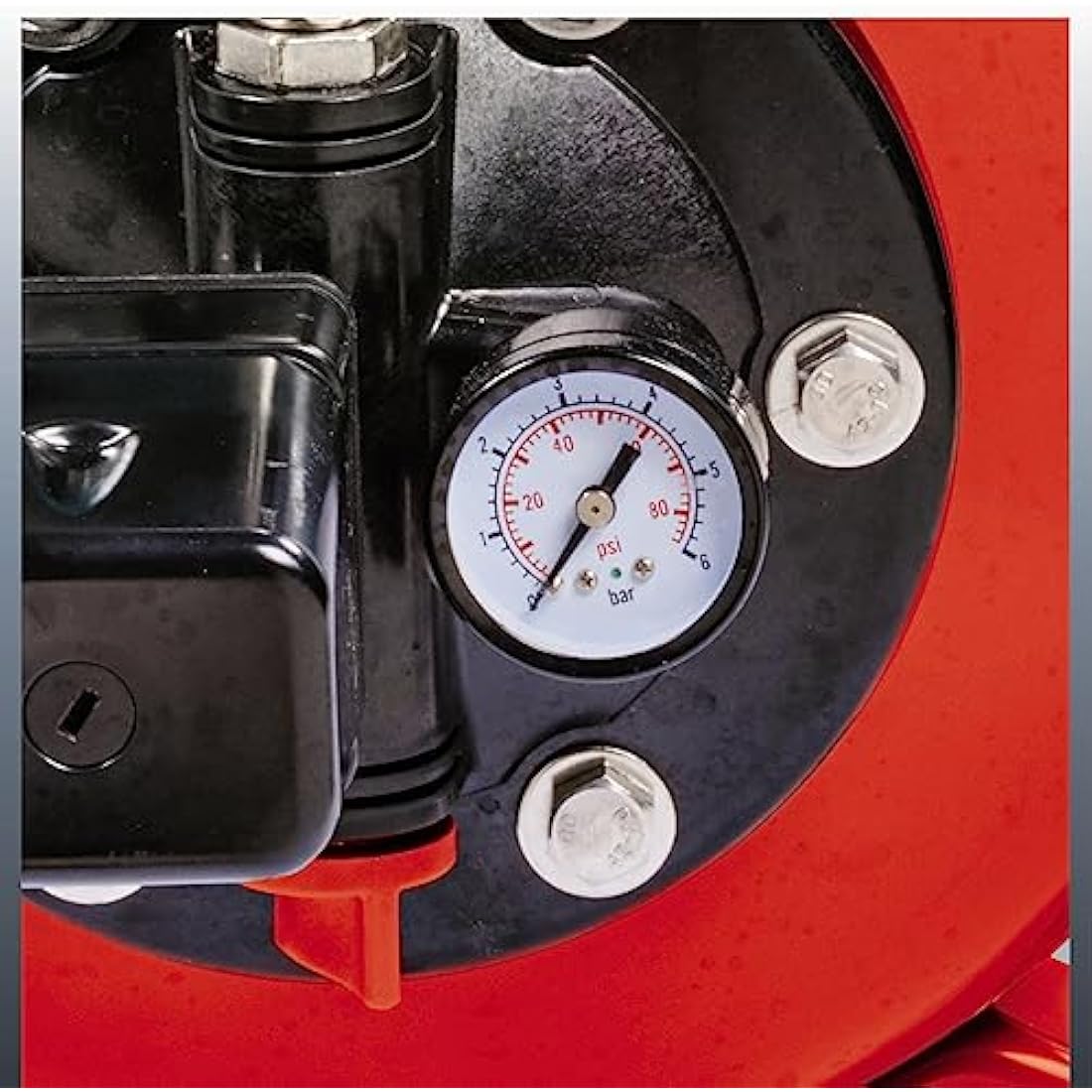 Einhell Hauswasserwerk GC-WW 1046 N (1050 W, 4600 L/h max. flow rate, max. delivery pressure 4.8 bar, pressure switch, pressure gauge, 20 L tank), stainless steel