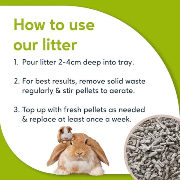 Back 2 Nature Bedding and Litter, (10l) Highly Absorbent 99% Recycled Paper Litter for Small Pets, Dry & Fresh Smelling Rabbit, Bird, Ferret and Hamster Cage, Soft, Safe & Compostable Hamster Bedding