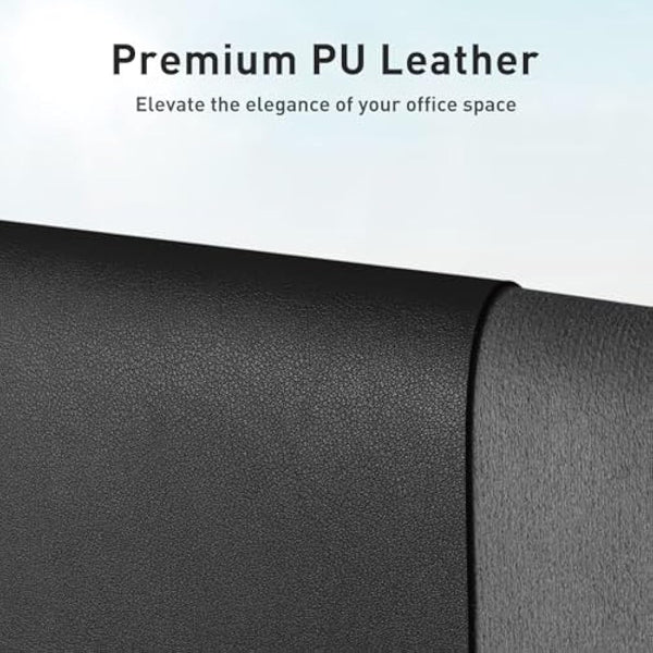 Leather Desk Pad Protector,Mouse Mat,Office Desk Mat,Non-Slip PU Leather Desk Blotter,Laptop Desk Pad,Waterproof Desk Writing Pad for Office and Home (80cm x 40cm, Black)
