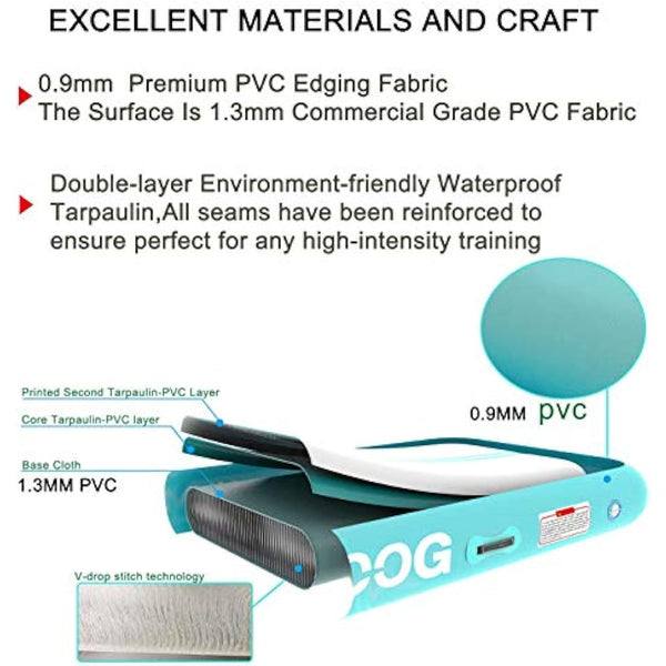 JOOLOOG Premium Air Tumbling Gymnastics Mat 2M 3M 4M 5M 6M Inflatable Air Tumble Mat for Kids Gymnastics Thick 10cm/20cm with 650W Electric Air Pump