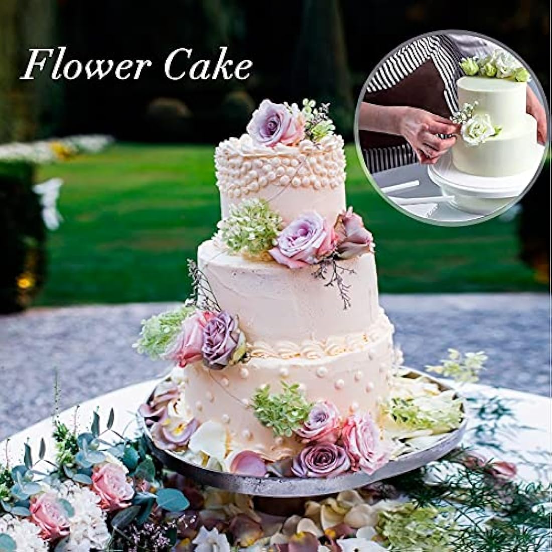 60 Pcs Plastic Flower Tubes - 3 Sizes (S, M, L) Flower Arranging Spikes for Cake Decorating