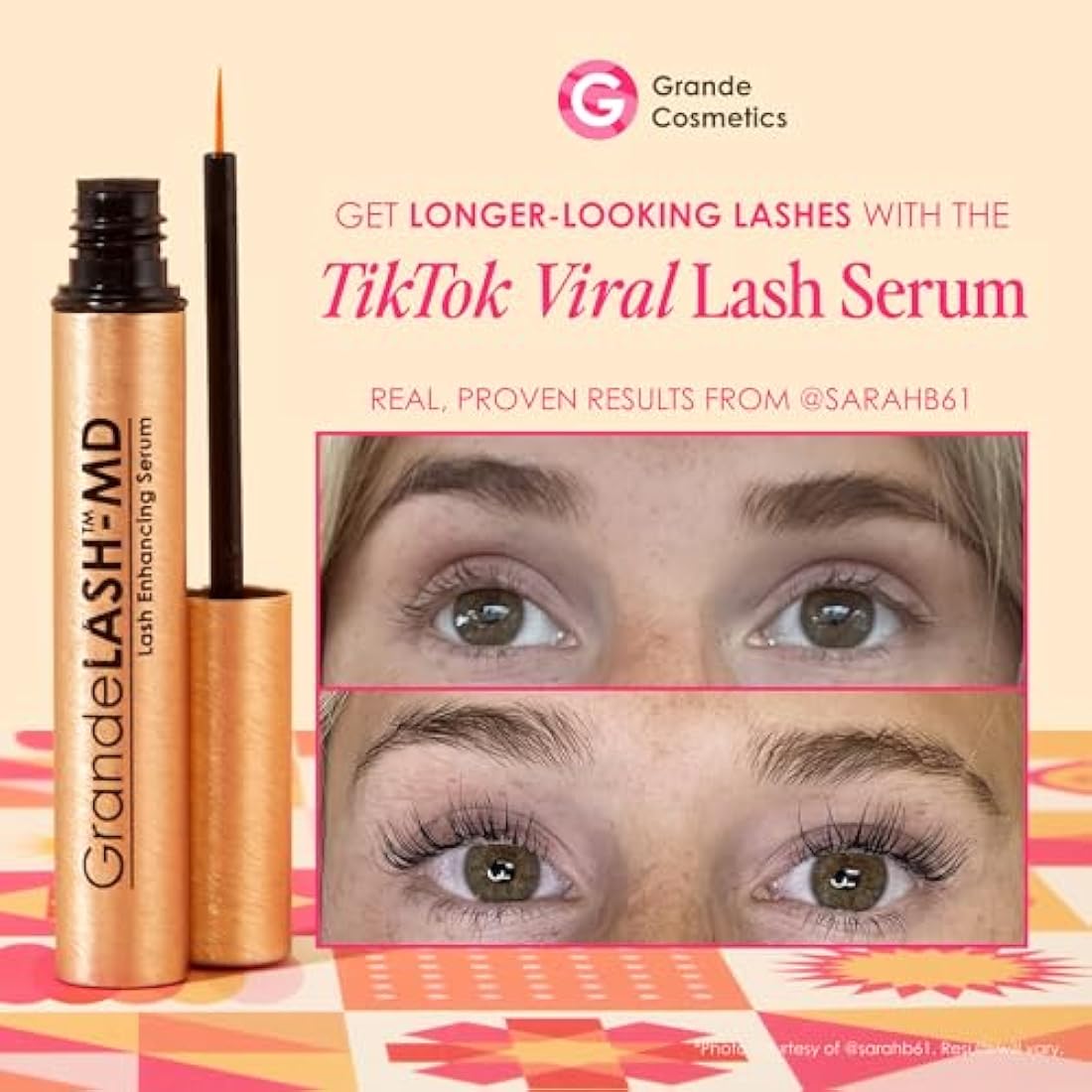 Grande Cosmetics GrandeLASH-MD Lash Enhancing Serum - Award-Winning Formula for Longer, Thicker-Looking Lashes - 2 ml