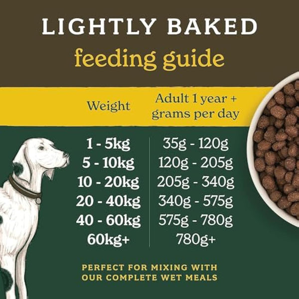 Forthglade Dry Dog Food, Lightly Baked, (6kg Resealable Bag), Adult Dogs, Chicken with Sweet Potato, Grain Free Dog Food with 50% Single Source Protein, Complete & Balanced Hypoallergenic Dog Food