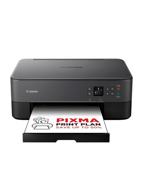 Canon PIXMA TS5350i Wireless Colour 3-in-One Inkjet Printer, Photo Paper Bundle (Black) - Compatible with PIXMA Print Plan; includes PP-201 Glossy II Photo Paper Plus, 20 sheets