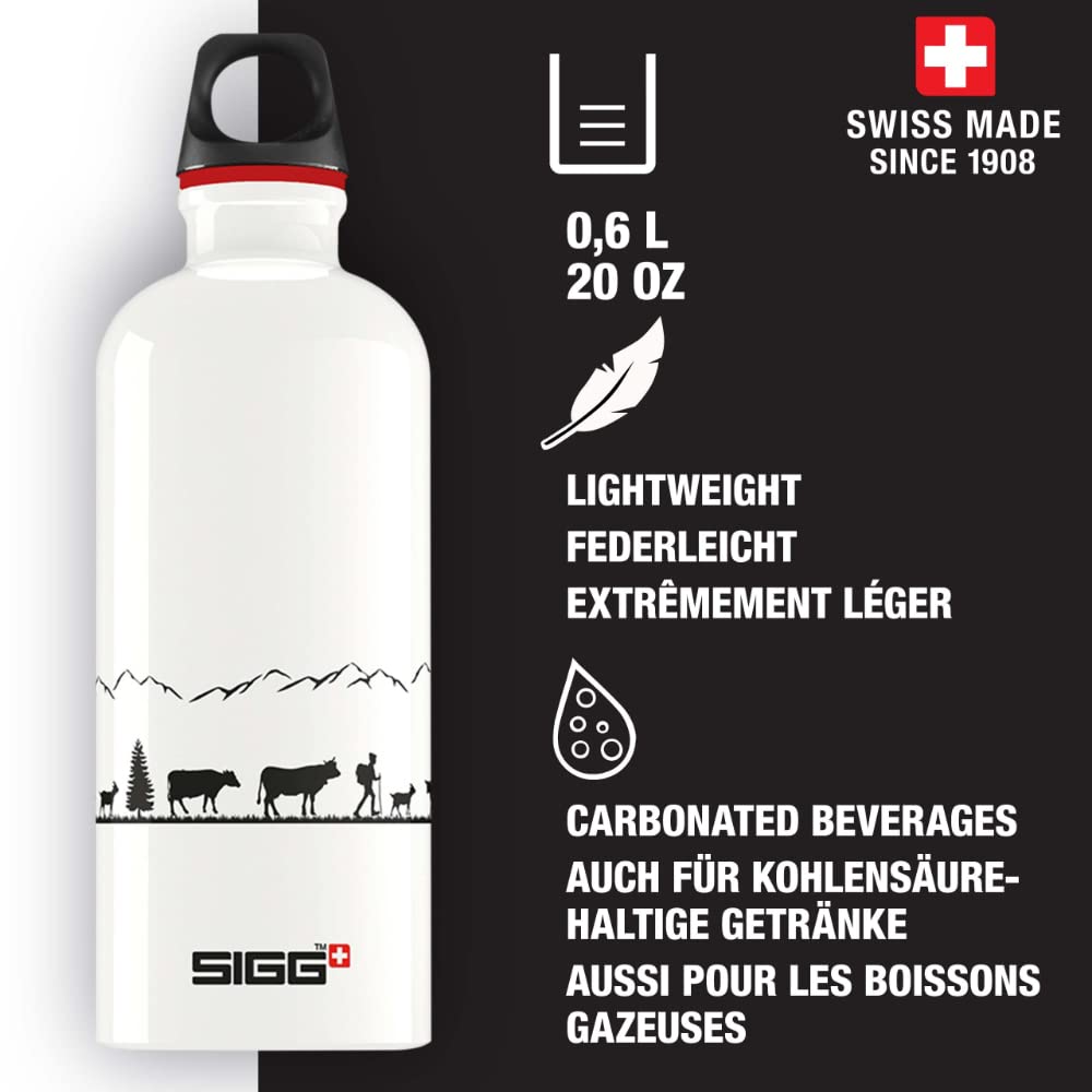 Sigg - Aluminum Water Bottle - Traveller - Climate Neutral Certified - Suitable For Carbonated Beverages - Leakproof & Lightweight - BPA Free - 0.6L / 1L/ 1.5L