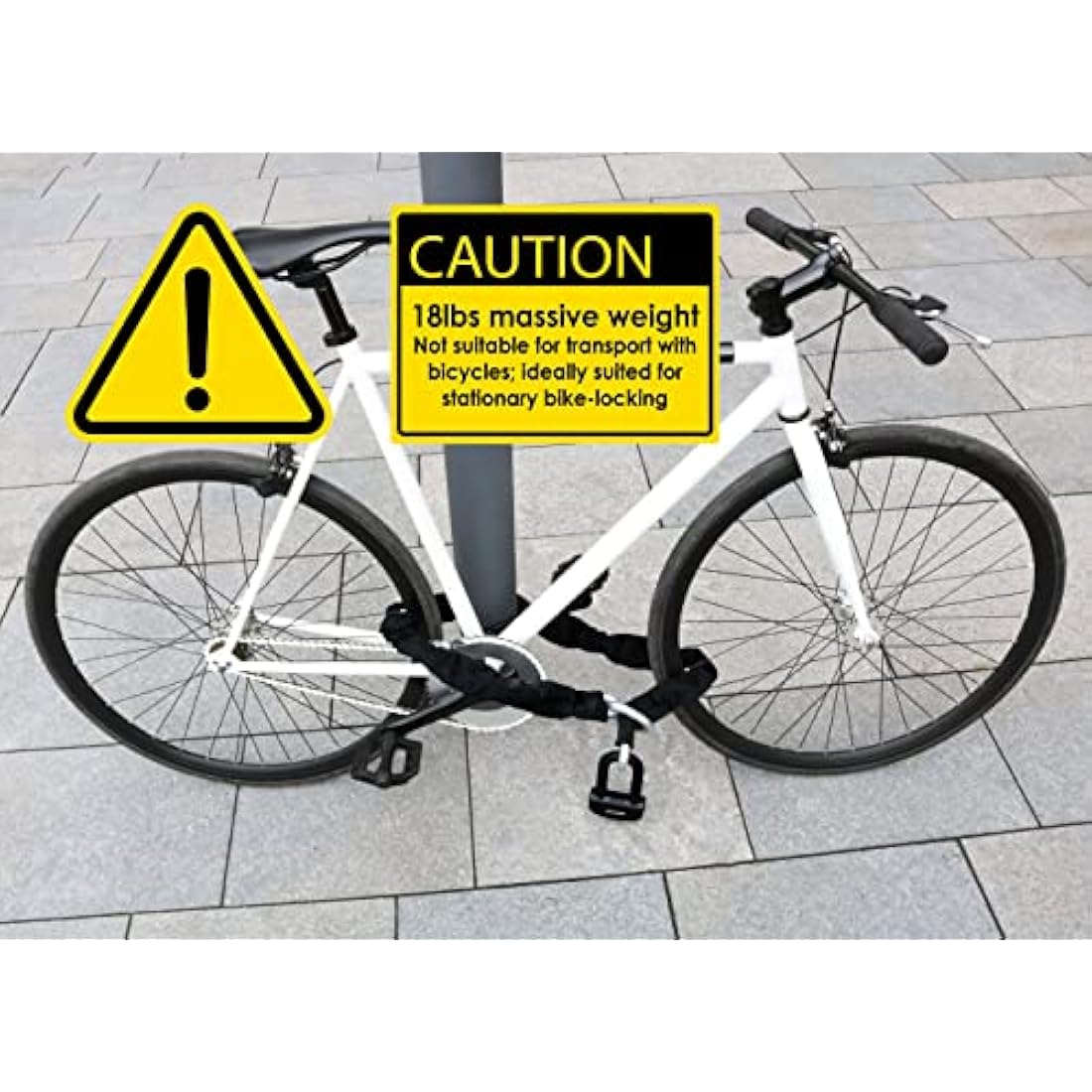 KOHLBURG 8kg Massive Motorcycle Security Chain Lock - 210cm Long Our Highest Security Level 10plus of 10 - Heavy Duty Steel Chain 0.5" as Motorcycle Lock Scooter & ebike Lock Sold Secure Diamond