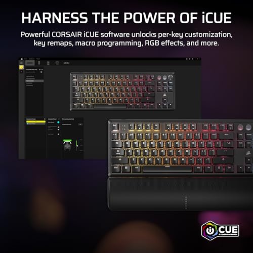 CORSAIR K70 MAX RGB Magnetic Mechanical Wired Gaming Keyboard – MGX Adjustable Switches, Simultaneous SOCD and Rapid Trigger, PBT Double-Shot Keycaps, Sound Dampening, 8000Hz Polling, QWERTY UK, Black