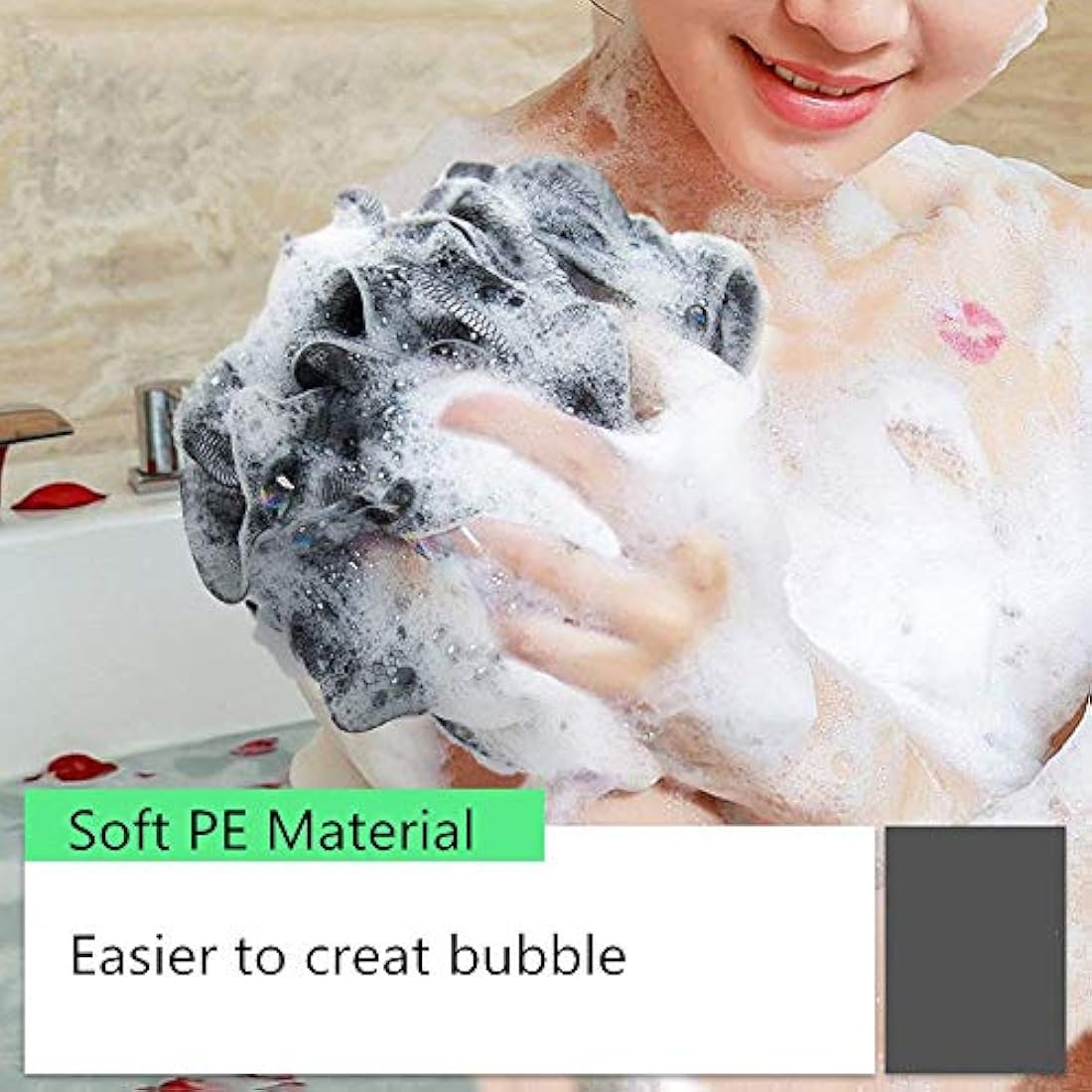 3 Pack Bath Shower Sponge JollyJelly Mesh Bath Loofahs Body Scrubber Brush for Women Men Exfoliate Skin Clean Soothe Skin (60g/PCS)