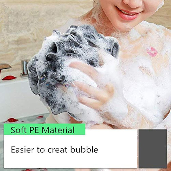 5 Pack Bath Shower Sponge JollyJelly Mesh Bath Loofahs Body Scrubber Brush for Women Men Exfoliate Skin Clean Soothe Skin (60g/PCS)