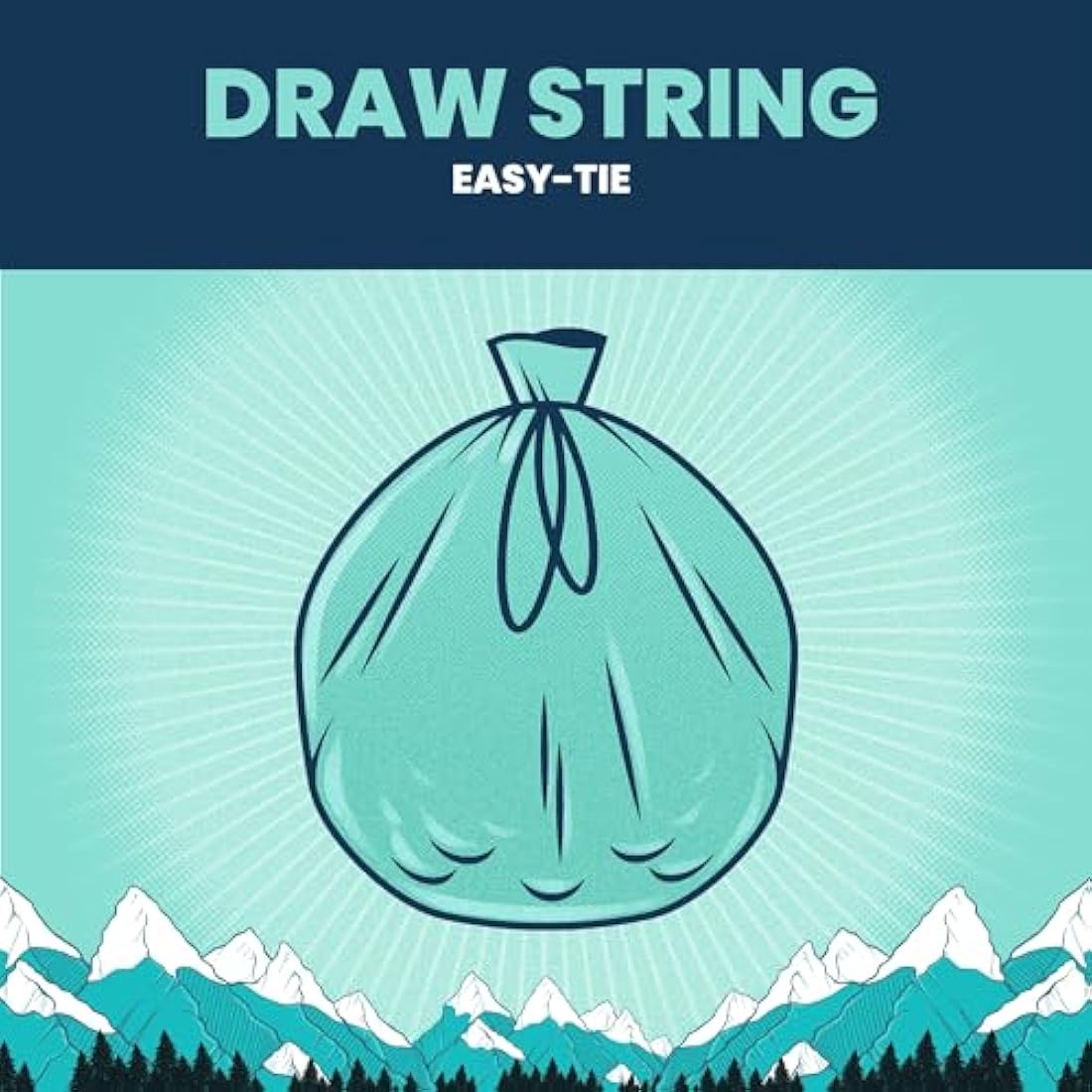 BEAST BIN BAGS, 10 Rolls of 10 x 50 Litre Bags (Total 100 Bags) - Made From 100% Recycled LLDPE - Incredibly Strong Drawstring Swing Blue Bin Bags