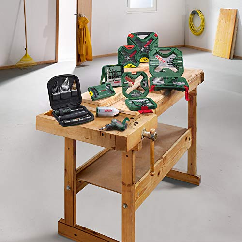 Bosch 70-Pieces X-Line Titanium Drill and Screwdriver Bit Set (for Wood, Masonry and Metal, Accessories Drills)