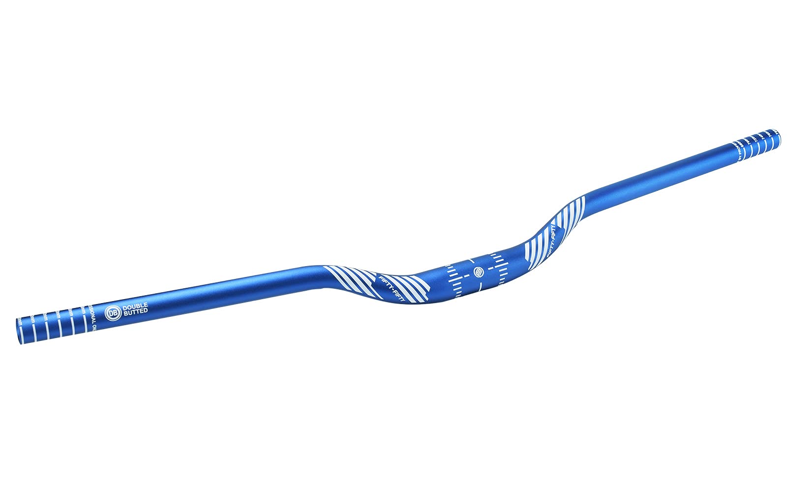 FIFTY-FIFTY Mountain Bike Riser Handlebar, Aluminum Alloy MTB Handlebar, 31.8mm Diameter, 780mm Wide Bicycle Bar (Blue, 35mm Rise)